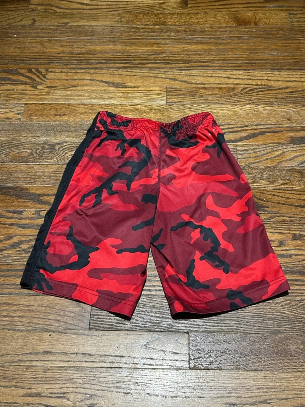 Nike Red and Black Camo Kids Shorts - Picture 3 of 3